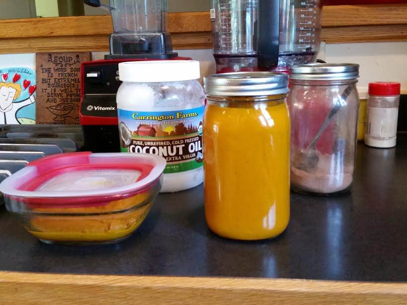 Turmeric Paste and Sludge Mix with blender