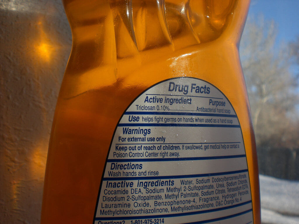 Product containing triclosan
